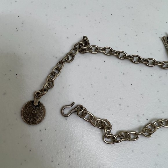 Osmanli Taki by Celali Turkish Made Ottoman Style Necklace Silver Tone Statement - Picture 4 of 7